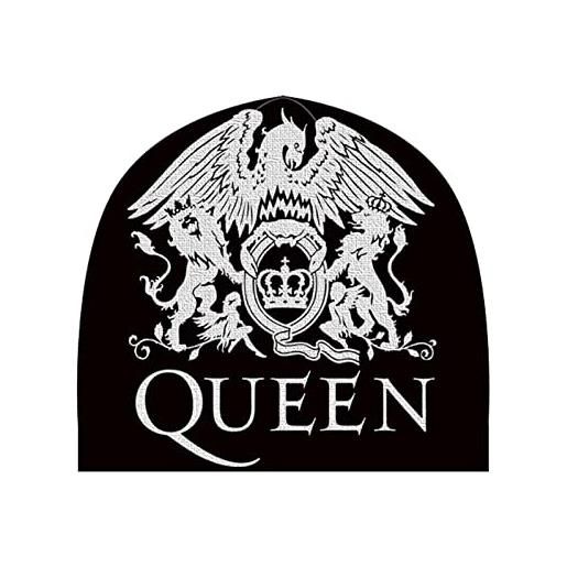Queen beanie hat classic crest metal band logo ufficiale uomo nuovo nero one size one size