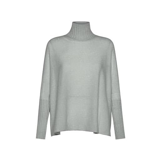 DEHA - maglia wooly blend high neck sweater in poliestere, grigio melange (l)