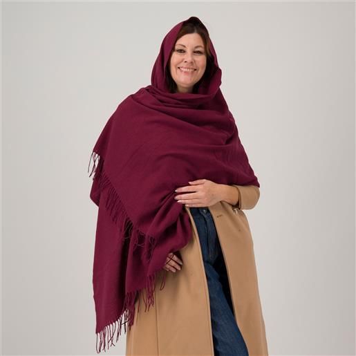 Carlotta Neri stola in cotone e lana con frange