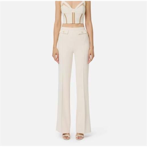 ELISABETTA FRANCHI pantaloni donna pa12156e2 milk (dz9)