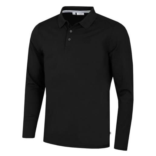 Calvin Klein 2025 polo da golf campus a maniche lunghe da uomo - borgogna - xl