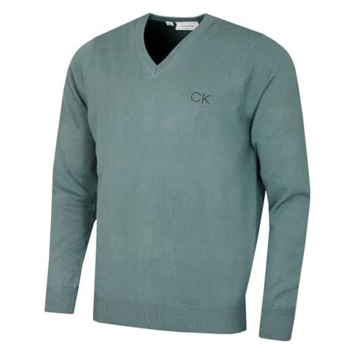 Calvin Klein 2025 maglione golf uomo durevole e scollo a v - marina - xxxl