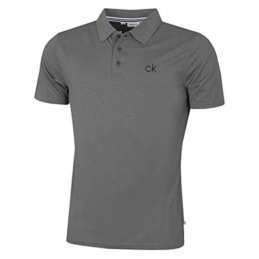 Calvin Klein 2025 polo golf uomo central eco light wicking - argento/grigio - s