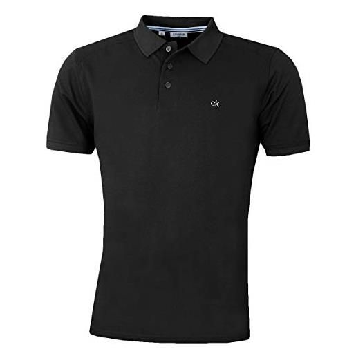 Calvin Klein 2025 polo golf uomo campus colletto a coste - nero - xxxxl