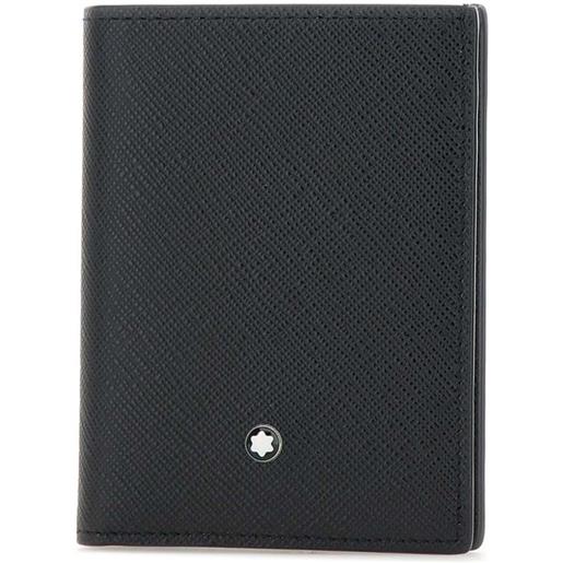 Montblanc portafoglio con placca logo - nero