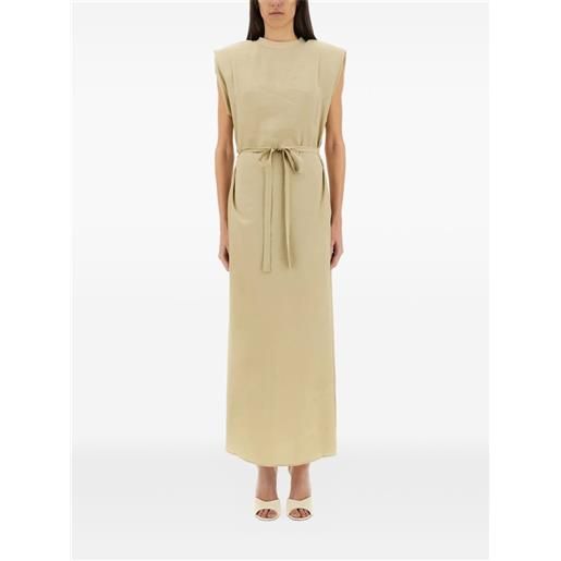 Alysi abito lungo con cintura - toni neutri