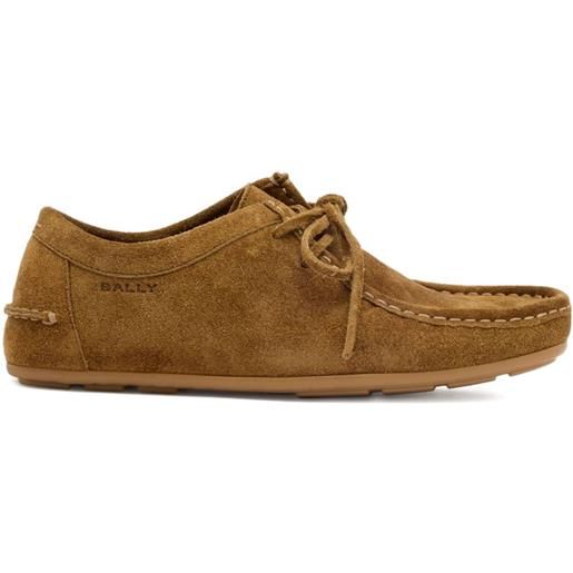 Bally oxford clay in pelle scamosciata - marrone