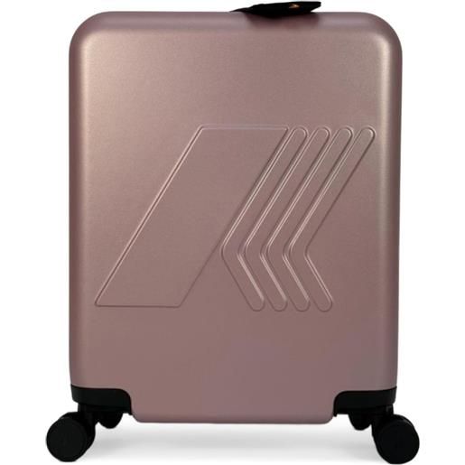 K-Way valigia con logo - rosa