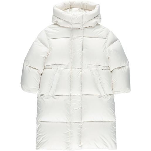 Il Gufo cappotto trapuntato con cappuccio - bianco