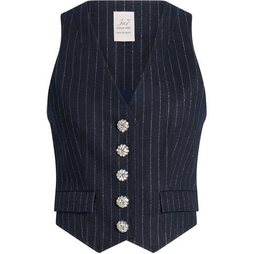 Cinq A Sept top gessato anderson - blu