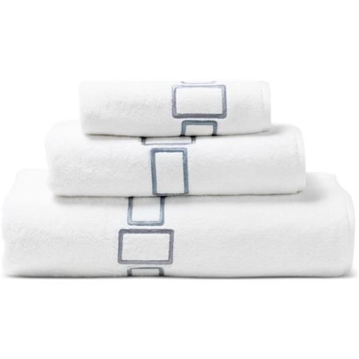 Frette set ricamo terry bicolore - bianco