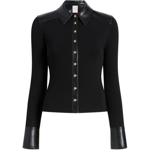 Cinq A Sept top magali con inserti - nero