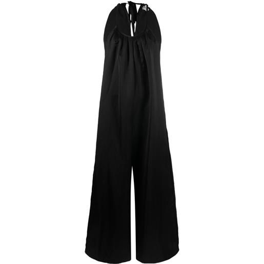 Alysi tuta intera con scollo all'americana - nero