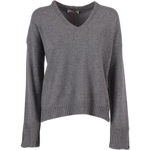 Kangra Cashmere pull + passamaneria strass nei polsi