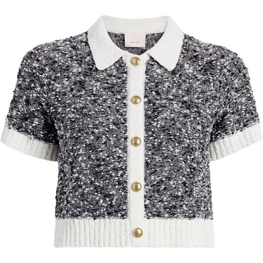 Cinq A Sept cardigan adalee con bordo a contrasto - blu