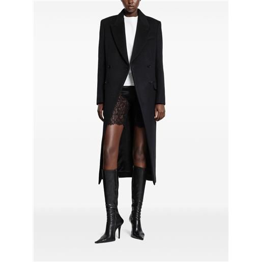 Alexander McQueen cappotto doppiopetto in lana - nero