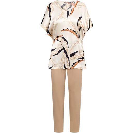 Louis Feraud set di 2 pigiama con stampa e scollo a v - toni neutri