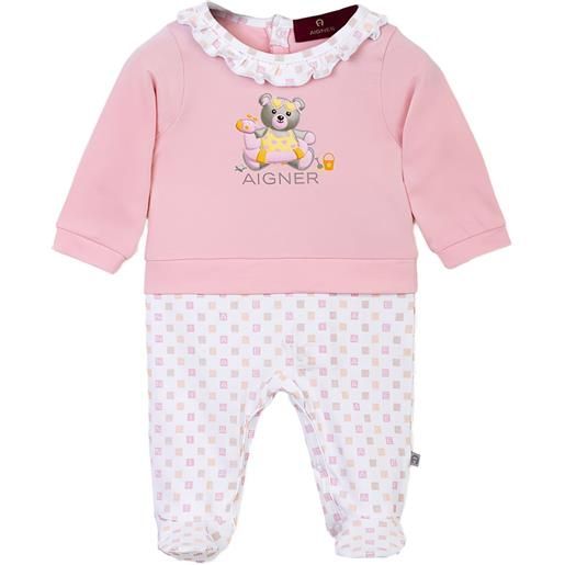 Aigner Kids pigiama con stampa grafica - rosa