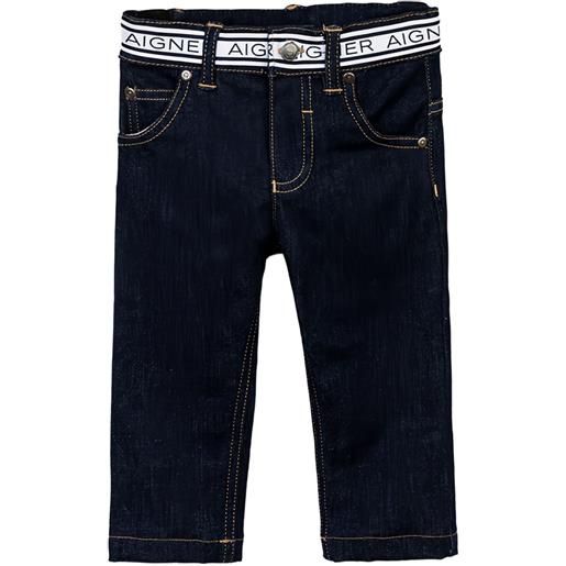 Aigner Kids jeans con banda logo - blu