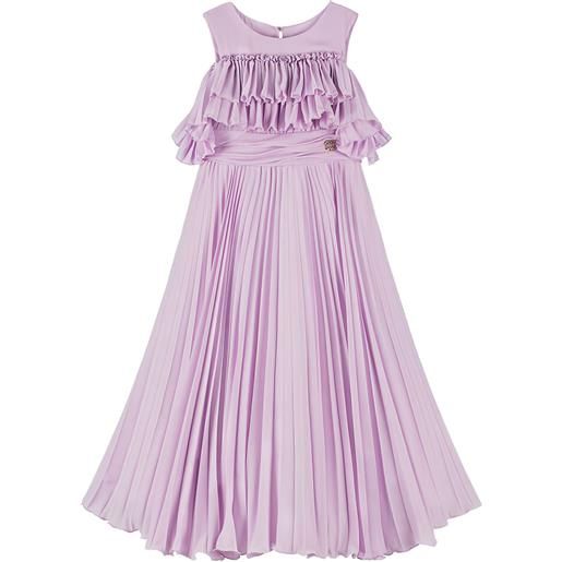 ELIE SAAB JUNIOR abito con ruches - viola