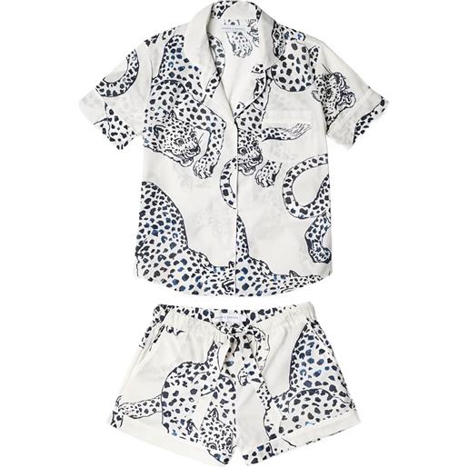 Desmond & Dempsey pigiama a maniche corte - bianco