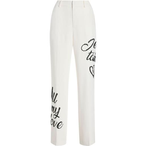 Cinq A Sept pantaloni loveletter collins - bianco