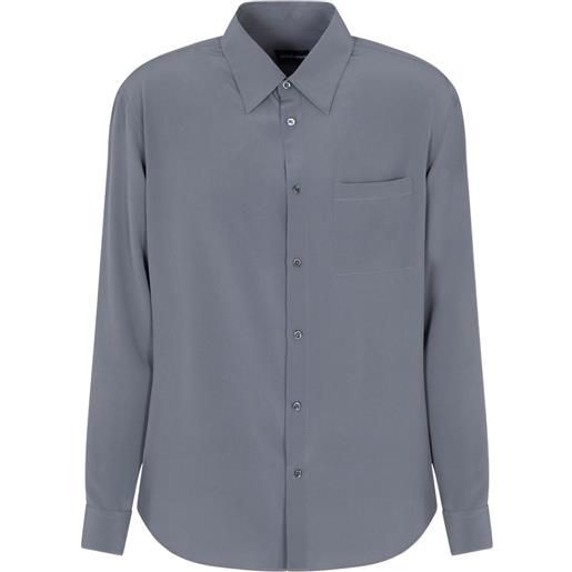 Giorgio Armani camicia a maniche lunghe - grigio