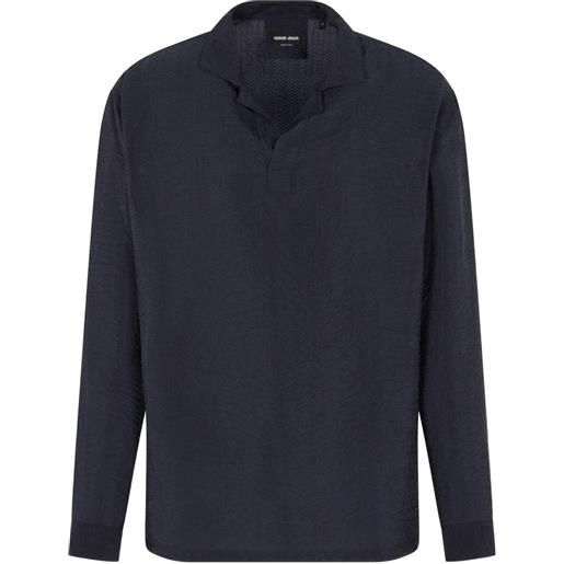 Giorgio Armani polo a maniche lunghe - nero