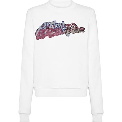 Philipp Plein bombing graffiti sweatshirt - bianco
