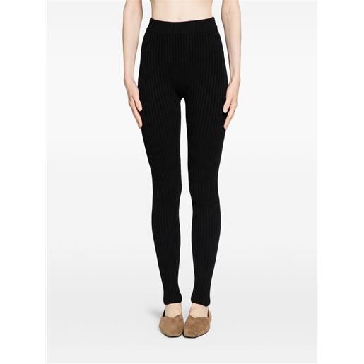 Max Mara leggings a coste - nero