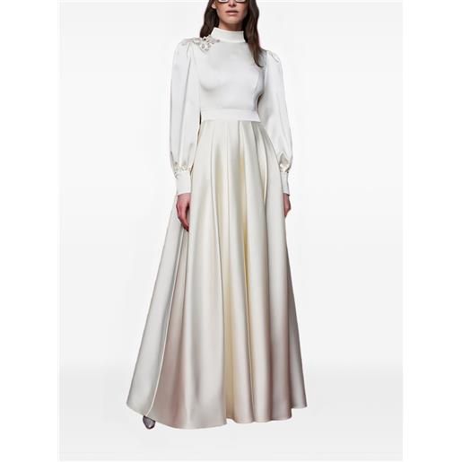 Copurs abito lungo selena con decorazione - toni neutri