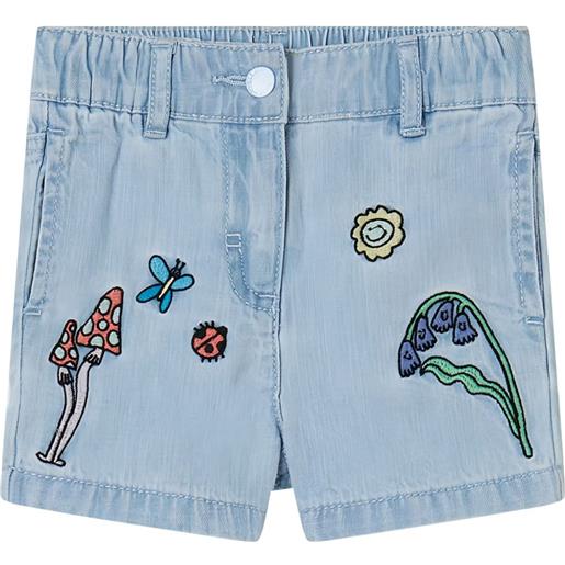 Stella McCartney Kids shorts denim woodland friends - blu