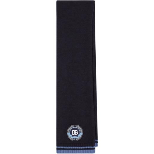 Dolce & Gabbana Kids sciarpa con logo - blu