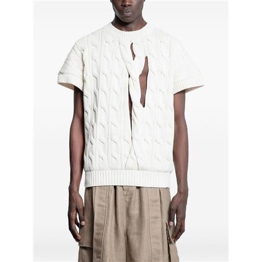 Hed Mayner top con dettaglio cut-out - toni neutri