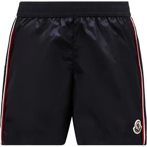Moncler Enfant costume da bagno con finiture tricolore - blu