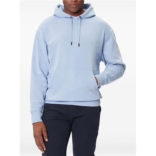 BOSS felpa con cappuccio e tasca - blu