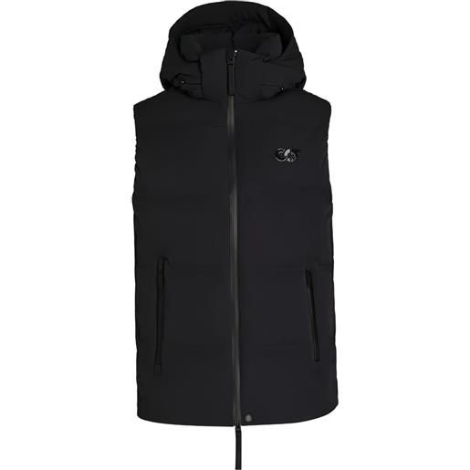 Alphatauri gilet imbottito ocoav con cappuccio - nero