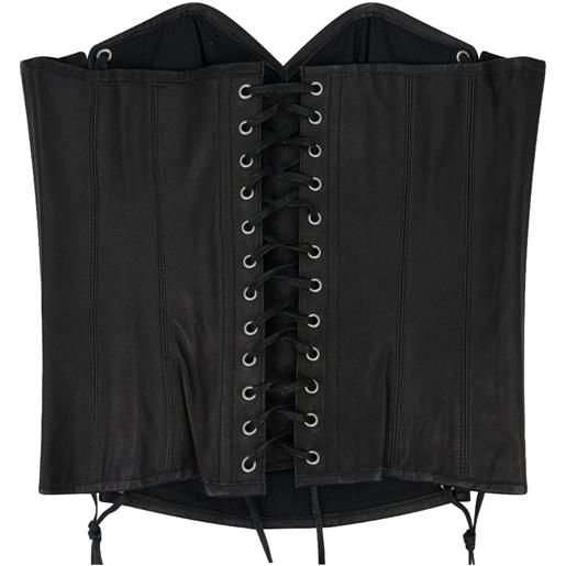 Who Decides War corsetto window con coulisse - nero