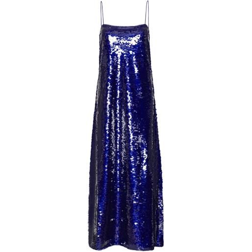 ROTATE BIRGER CHRISTENSEN abito lungo con decorazione - blu