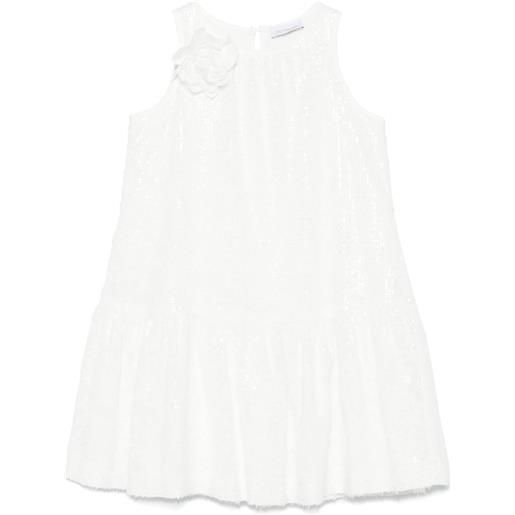 Monnalisa abito con paillettes - bianco