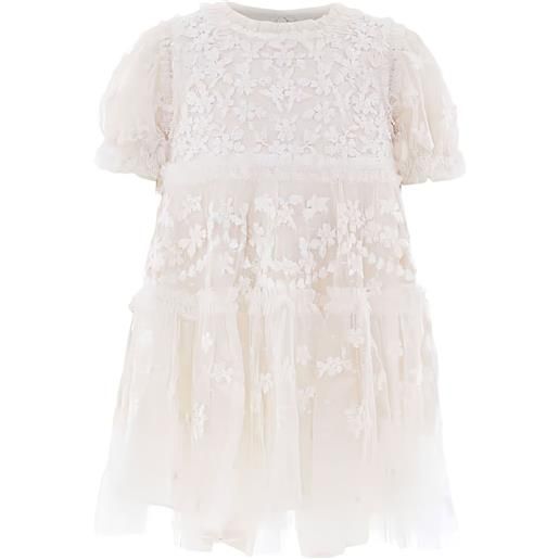 NEEDLE & THREAD KIDS abito a fiori - toni neutri