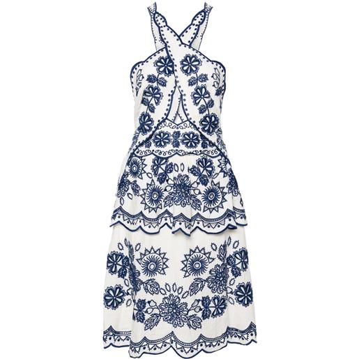 FARM Rio abito corto smanicato - bianco