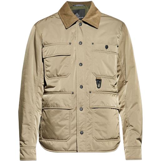 Moncler Grenoble piumino waterton con colletto a coste - toni neutri