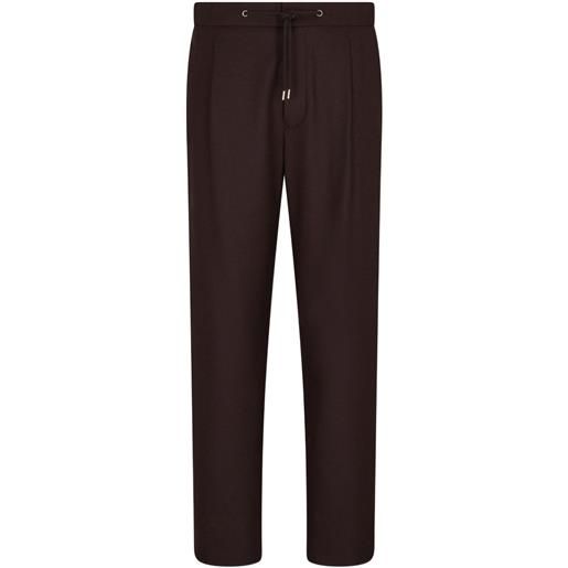 Giorgio Armani pantaloni plissé con coulisse - marrone