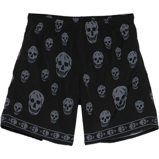 Alexander McQueen costume da bagno con stampa teschio - nero