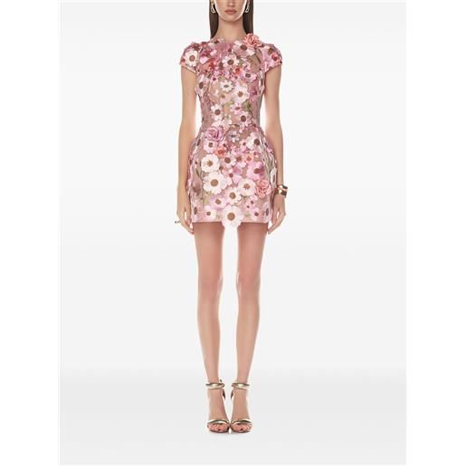 Bronx and Banco abito corto jasmine a fiori - rosa