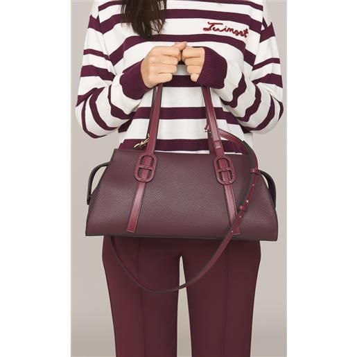 TWINSET bauletto TWINSET con logo ovale, colore bordeaux
