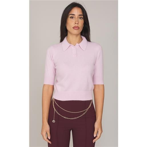 TWINSET polo TWINSET con logo lettering, colore rosa