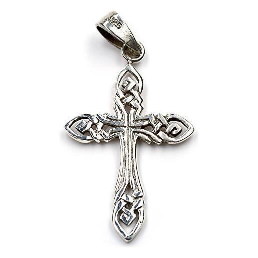 Orecchini Celtico A Croce Con Nodo, In Argento Sterling 925, Gioiello Cristiano Per Uomo E Donna