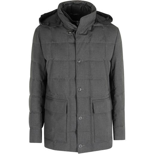 Fay giacca con cappuccio rimovibile - grigio